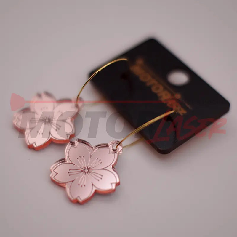Sakura Rosada Acrílico (aros)