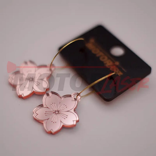 Sakura Rosada Acrílico (aros)