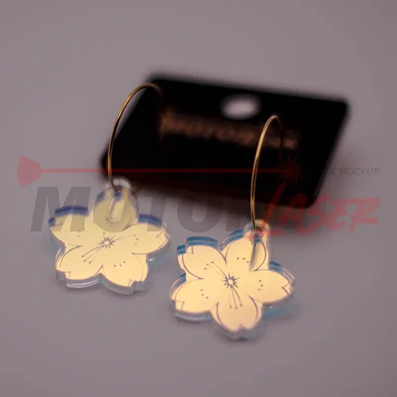 Sakura Tornasol Acrílico (aros)