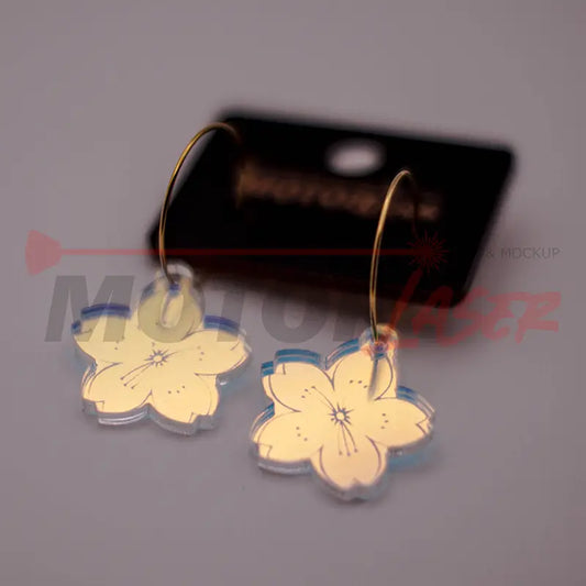 Sakura Tornasol Acrílico (aros)